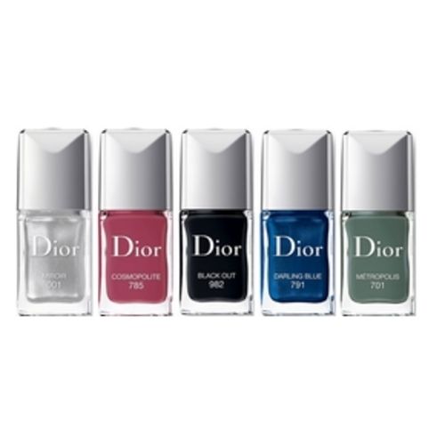 Dior Vernis N ° 001 Mirror, N ° 701 Metropolis, N ° 785 Cosmopolite, N ° 791 Darling Blue, N ° 982 Black Out
