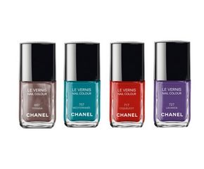 Chanel varnish N ° 697 Terrana, N ° 707 Mediterranée, N ° 717 Cocquelicot, N ° 727 Lavanda