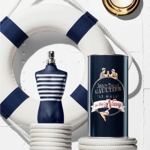 Le Male In The Navy fragrance ad