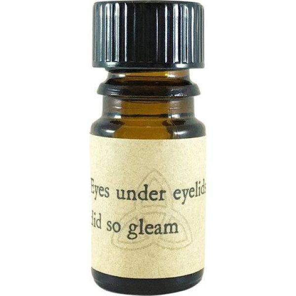 Eyes under eyelids did so gleam